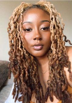 Pin on Color for me Summer Loc Colors, Short Blonde Locs, Blonde Locs Black Women, Loc Colors, Lock Styles, Crochet Locs, Short Locs, Loc Hairstyles