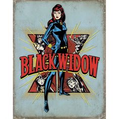 the black widow is standing in front of a star