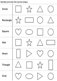 the worksheet for shapes and their correspondings to help students learn how to draw them