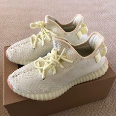 Yeezy Boost 350 Butter Size 5: Fits Women’s 6.5 - 7 Gently Worn A Few Times Only, In Excellent Condition! With Box And Tags Yeezy 350 Outfit Women, Yeezy Womens, Adidas Shoes Yeezy, Adidas Yellow, Shoes Yeezy, Fits Women, Yeezy 350, Yeezy Boost 350, Yeezy Boost