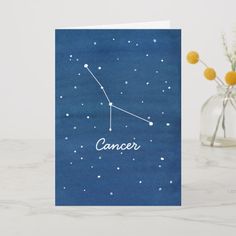 Happy Birthday Cancer Astrology Sign Zodiac Card , #ad, #Astrology#Sign#Zodiac#Cancer #Ad Zodiac Cards, Zodiac Birthdays, Personalised Cards, Sign Zodiac, Custom Greeting Cards, Diy Birthday Gifts, Diy Birthday