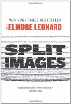 a book cover for the new york times best seller by elmore leonard, split images