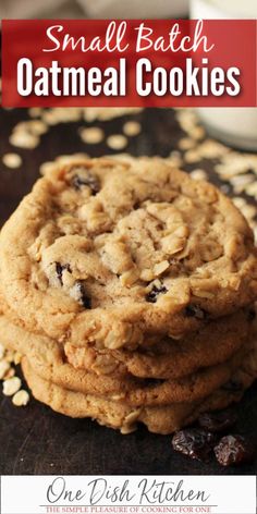 a stack of oatmeal cookies sitting on top of a table