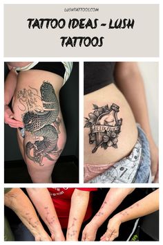 tattoos on the side of women's butts