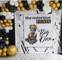 Notorious B.I.G. 1st Birthday Backdrop Photo Personalized - Designed, – Banners by Roz