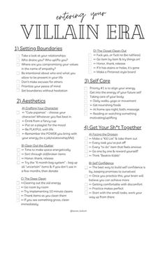 Villain Era, Affirmations For Success, Self Care Bullet Journal, Get My Life Together, Journal Writing Prompts, Positive Self Affirmations, Self Care Activities, Alter Ego