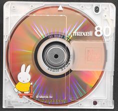 the cd is in its plastic case and has a rabbit on it's side