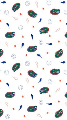 an image of a pattern with alligators and lightning