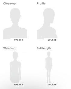 the silhouettes of people with different facial expressions