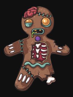 Evil Gingerbread Man Drawing, Cool Art Drawings Christmas, Goth Gingerbread Man, Zombie Gingerbread Men, Gingerbread Man Funny, Scary Christmas Drawings, Creepy Gingerbread Man, Creepy Christmas Drawing, Funny Christmas Art