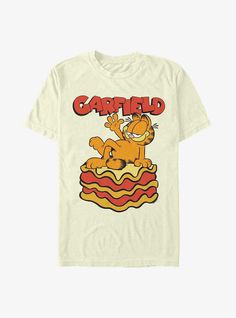 Garfield King Of Lasagna T-Shirt Garfield T Shirt, Silly Clothes, Tee Shirt Outfit, Garfield Cat, Silly Shirt, Hate Mondays, Pacsun Mens, You're Not Alone, Dream Clothes