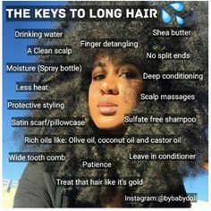 Schul Survival Kits, Natural Hair Maintenance, Girl Goals, Long Hair Tips, Types Of Hair, Hair Guide