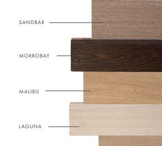 the different types of wood that are available in various styles and colors, including oak, white