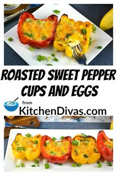 roasted sweet pepper cups and eggs are the perfect side dish for breakfast or brunch