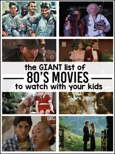 the giant list of 80's movies to watch with your kids on dvd or blu