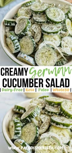 this creamy cucumber salad is the perfect side dish for any meal