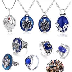 PRICES MAY VARY. 【Package】4 x Necklace，5 x Ring，30 x Stickers，Total: 39-piece set. We have a large number of Jewelry and Sticker users and fans, and have been recognized, you can choose the type you like. 【Good Materials】 These Necklace are made of alloy，does not fade rust or deform easily, durable. Unique and special accessories is your perfect choice. 【Design inspiration】We got inspiration from the character, the necklace is the best choice for your cosplay, costume, performance and daily，Neck Daylight Necklace, Daylight Ring, Vampire Necklace, Fan Necklace, X Ring, Cosplay Jewelry, Stickers Set, Anime Merchandise, The Vampire Diaries