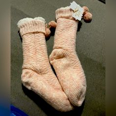 One Pair Of Ladies’ Slipper Socks With Graspers Shoe Size 4-10 Faux Fur Lining: 100% Polyester Care: Machine Wash Cold Separately Delicate Cycle Only Non-Chlorine Bleach When Needed Tumble Dry Low Slipper Socks, Blush Color, Shoes Women, Womens Slippers, Faux Fur, Bleach, Slippers, Blush, Size 4