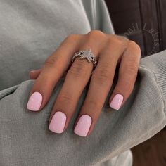 Short Pastel Pink Nails, Baby Pink Natural Nails, Pink Trendy Nails Short Square, Baby Pink Biab Nails, Baby Pink Short Acrylic Nails, Short Nail Inspo￼, Nails Inspiration Pink Short, Baby Pink Gel Nails Short, Nail Inspo 2023 Square