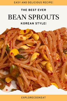 the best ever bean sprouts korean style cookbook by explorecookat