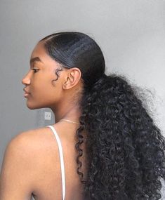 Like what you see? Follow me for more: @uhairofficial Natural Hair Ponytail, Pelo Afro, Hair Ponytail Styles, Sleek Ponytail, Ponytail Styles, Hairstyles Ideas, Winter Hairstyles, Deep Wave