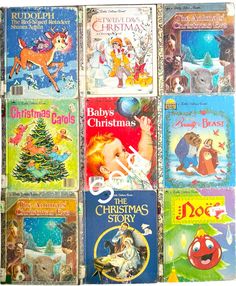 A Little Golden Book "Christmas / Holiday Themed Children's Books. Classic Titles.  * * YOU CHOOSE * * (please choose which book or books you would like from the drop down menu) If you need any help with this process or if you would like other photos of any book, please message me, I am happy to help!)  The condition of these books is distressed vintage. Each copy has either library stamps, ink/writing, fading, markings, handwritten dedications etc. They are otherwise fine in that their pages ar Books Classic, Book Christmas, Golden Christmas, Beauty Beast, Golden Book, Red Nosed Reindeer, Little Golden Books, Boys Christmas, Christmas Books