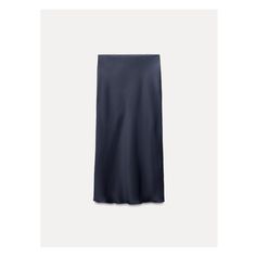 Midi skirt with elastic waistband. Satin effect fabric.