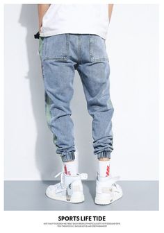 High Street Fashion Men Destroyed Hip Hop Ripped Jeans – Kidenhouse High Street Fashion Men, Street Fashion Men, Hype Men, Clothes For Babies, High Street Fashion, Cute Clothes, Pencil Pants, Jogger Jeans