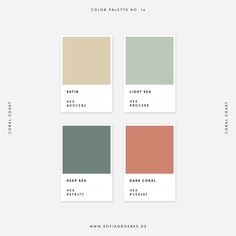 the color palette is shown in four different shades