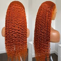 Ginger Wigs, Extension Styles, Ginger Hair Color, Colored Curly Hair, Baby Hairs, Deep Wave Hairstyles, Curly Human Hair Wig, Curly Lace Front Wigs, Curl Pattern