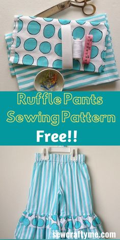 the sewing pattern for ruffle pants is easy to sew and can be made in any size