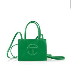 Brand New, Never Worn! Telfar Bags, Body Straps, Tim Cook, It Bag, Pool Bags, Pink Tote Bags, Cotton Drawstring Bags, Bag Green, Small Leaf