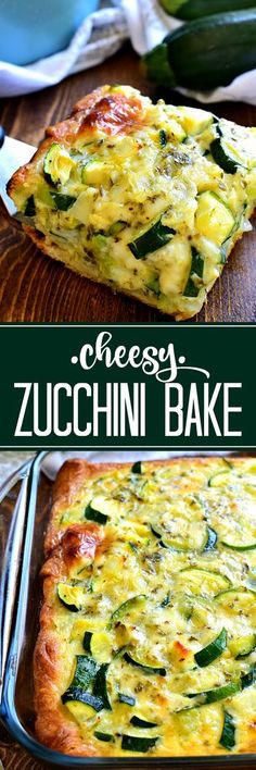 cheesy zucchini bake is an easy and delicious way to use up leftover bread