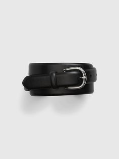 Leather Belt | Gap Teacher Wardrobe, Belt Men, Metal Buckles, Black Belt, Mens Belts, Dark Black, Smooth Leather, Leather Belt, Size Guide