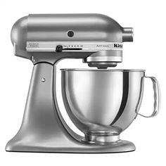 an image of a silver kitchen mixer on a white background with the word kitch written below it