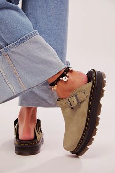 Dr. Martens Zebzag Mules | Free People Dr Martens Suede, Mules Outfit, 2024 Aesthetic, Platform Mules, Silky Texture, Boho Clothing, Dr. Martens, In Summer, Summer Shoes