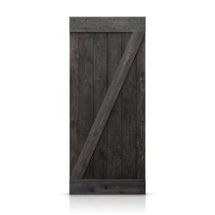 an open wooden door on a white background