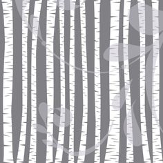 a white and gray striped wallpaper with trees