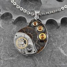 steam punk jewellery | Steampunk Fashion Shop #steampunk Steampunk Steampunk Creations, Punk Jewellery, Steam Punk Jewelry, Watch Jewelry, Steampunk Cosplay, Steampunk Diy, Ammonite Fossil, Titanium Wedding Band