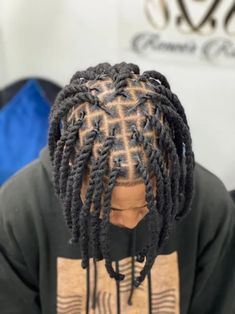 Two Strand Dread Styles, Men Two Strand Twists Hairstyles Locs, Two Strand Twist Extensions Men, Dreadlock Extensions Men, Two Strand Dreads Locs Men, Two Strand Twist Men Locs, Dread Parting Pattern, Medium Locs Men, Two Strand Twist Men Dreads Styles