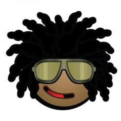 a person with sunglasses and dreadlocks on their head