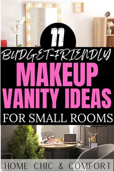 bedroom decor ideas, makeup vanity ideas, vanity ideas inspo, vanity ideas bedroom Small Makeup Vanity Ideas Bedrooms, Small Makeup Vanity Ideas, Vanity Ideas For Small Spaces, Cute Makeup Vanity, Small Space Makeup Vanity, Small Makeup Vanity, Floating Makeup Vanity, Vanity Cart, Makeup Vanity Ideas