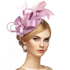 PRICES MAY VARY. Romantic atmosphere: This tea party hat uses a gentle and romantic pink color, exuding a heart-warming sweet atmosphere, making the wearer feel as if they are in a dreamy fairy tale world. This pink feather satin topper is not only suitable for daily wear, but also can easily handle various formal occasions such as parties and weddings, adding a touch of bright color to the wearer's fashion look Elegant style: This beautiful, timeless, classic, and elegant vintage style feather Pink Church, Pink Tea Party, Retro Fashion Outfits, Headband Vintage, Feather Headpiece, Church Hat, Victorian Costume, Tea Party Hats, Fascinator Headband