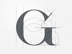 the letter g is made up of overlapping lines and shapes that appear to be intertwined