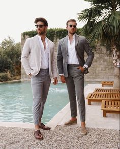 Men Italian Wedding Guest, Neutral Mens Wedding Guest Attire, Men Abroad Wedding Outfit, Summer Wedding Man Outfits, Male Beach Wedding Guest Outfit, Resort Formal Wedding Attire Men, Beach Wedding Male Outfit, Outfits For Wedding Guest Men, Greek Wedding Mens Outfit