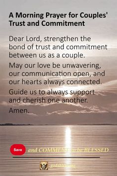 A Morning Prayer for Couples' Trust and Commitment Prayer For My Partner, Couple Prayers, Morning Prayer For My Boyfriend, Couple Praising God Together, God Centred Relationships, Praying Couple, Couples Prayer