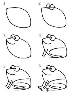 how to draw a frog in russian