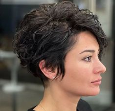 Pixie Cut Short Hairstyle For Thick Wavy Hair Hairstyle For Thick Wavy Hair, Hairstyles For Thick Wavy Hair, Pixie Cut Short, Short Scene Hair, Thick Wavy Hair