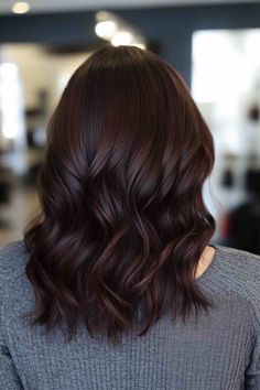 Dark Fall Hair Colors For Brunettes, Violet Brown Hair With Highlights, Light To Dark Brown Hair, Dark Brown Hair With Lowlights Caramel, Dark Toner For Brown Hair, Lived In Brunette Balayage Dark Roots, Dark Brown Warm Hair, Fall Haircut 2024, Copper Brown Balayage Brunettes