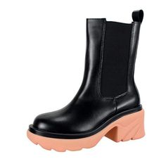 Material: Faux Leather 
Size: 35-40 
(Height:25CM/9.8" 
Width:29CM/11.4" 
Heel Height:7CM/2.8" 
Platform Height:3.3CM/1.3") 
SKU: BO44281 Botas Chelsea, Chelsea Boot, Black Chelsea Boots, Chelsea Boots, Chelsea, Heel Height, Wedges, Black And Red, Faux Leather